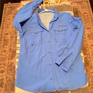 Columbia Light Blue Button-Up Shirt
